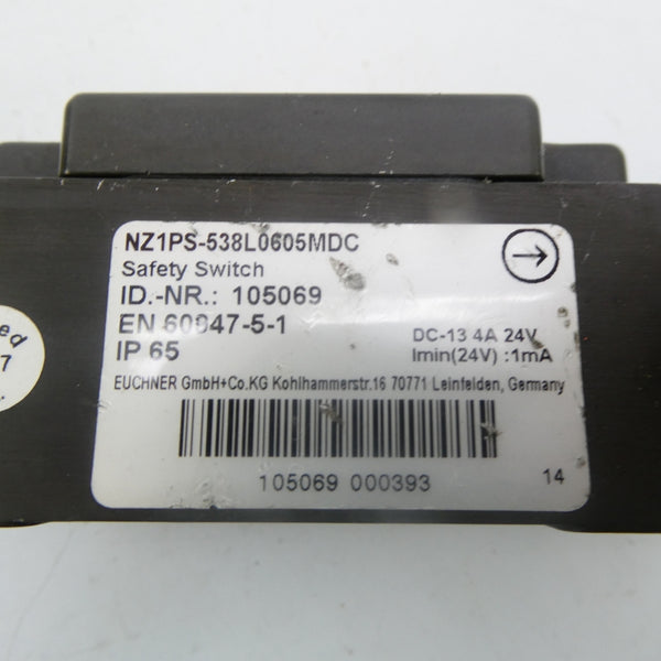 EUCHNER NZ1PS-538L0605MDC 105069 24VDC 4A NSNP