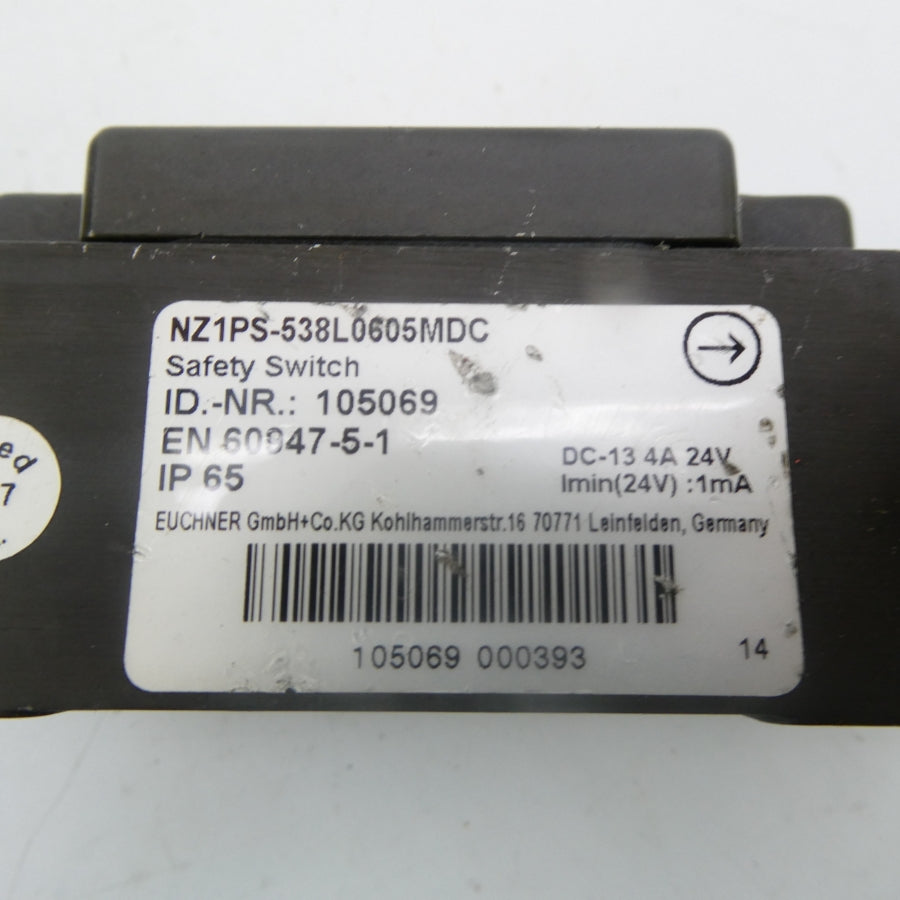 EUCHNER NZ1PS-538L0605MDC 105069 24VDC 4A NSNP