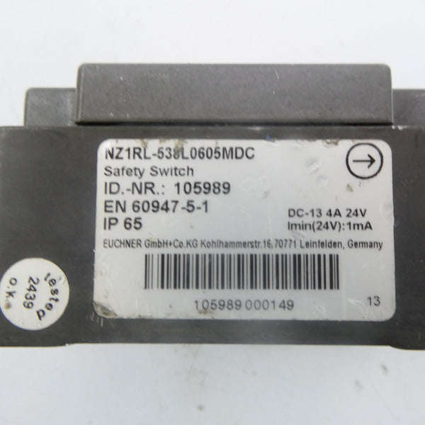 EUCHNER NZ1RL-538L0605MDC 105989 24VDC 4A NSNP