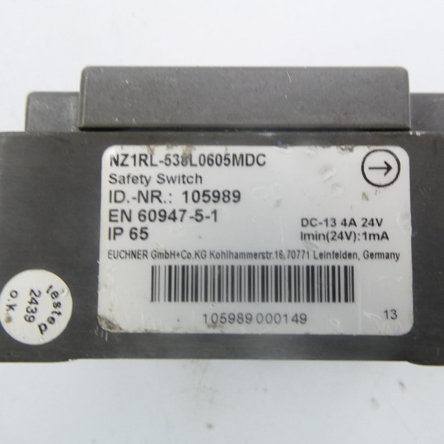 EUCHNER NZ1RL-538L0605MDC 105989 24VDC 4A NSNP