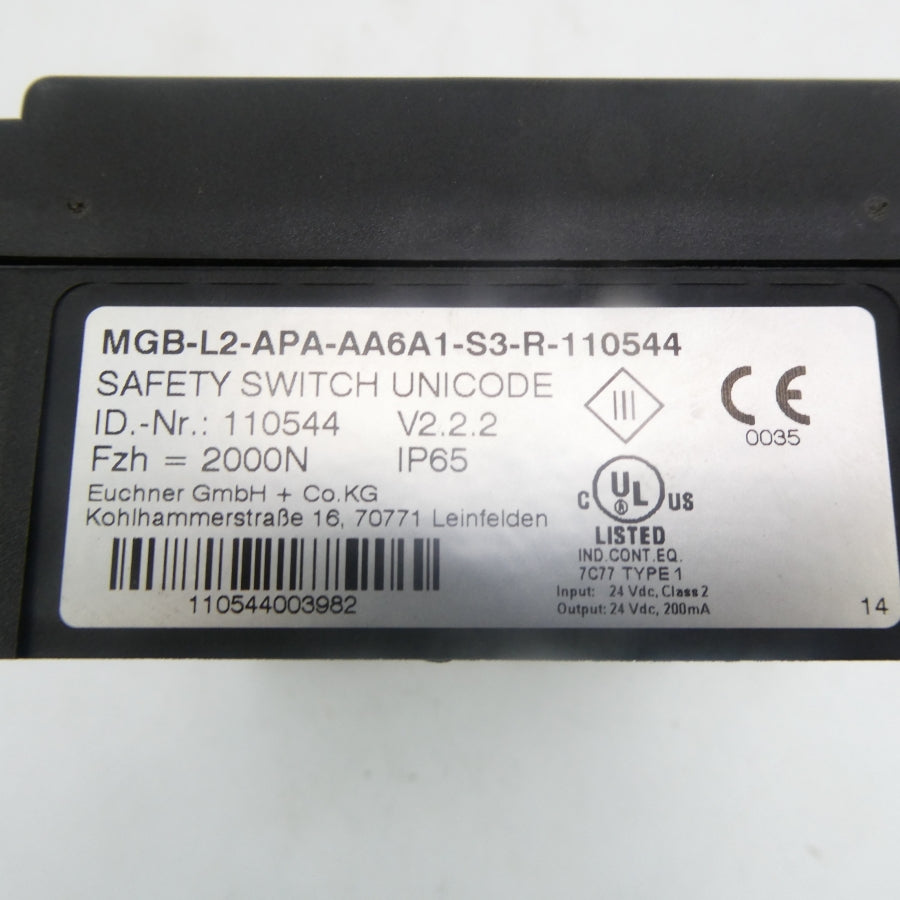 EUCHNER MGB-L2-APA-AA6A1-S3-R-110544 110544 NSMP