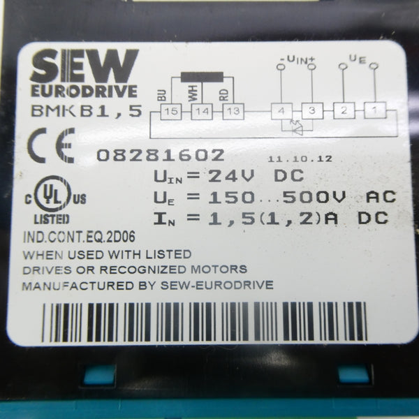 SEW EURODRIVE BMKB1.5 08281602 24VDC NSMP