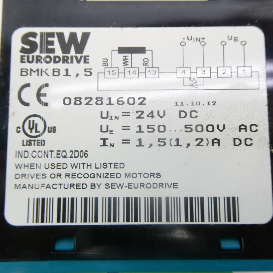 SEW EURODRIVE BMKB1.5 08281602 24VDC NSMP