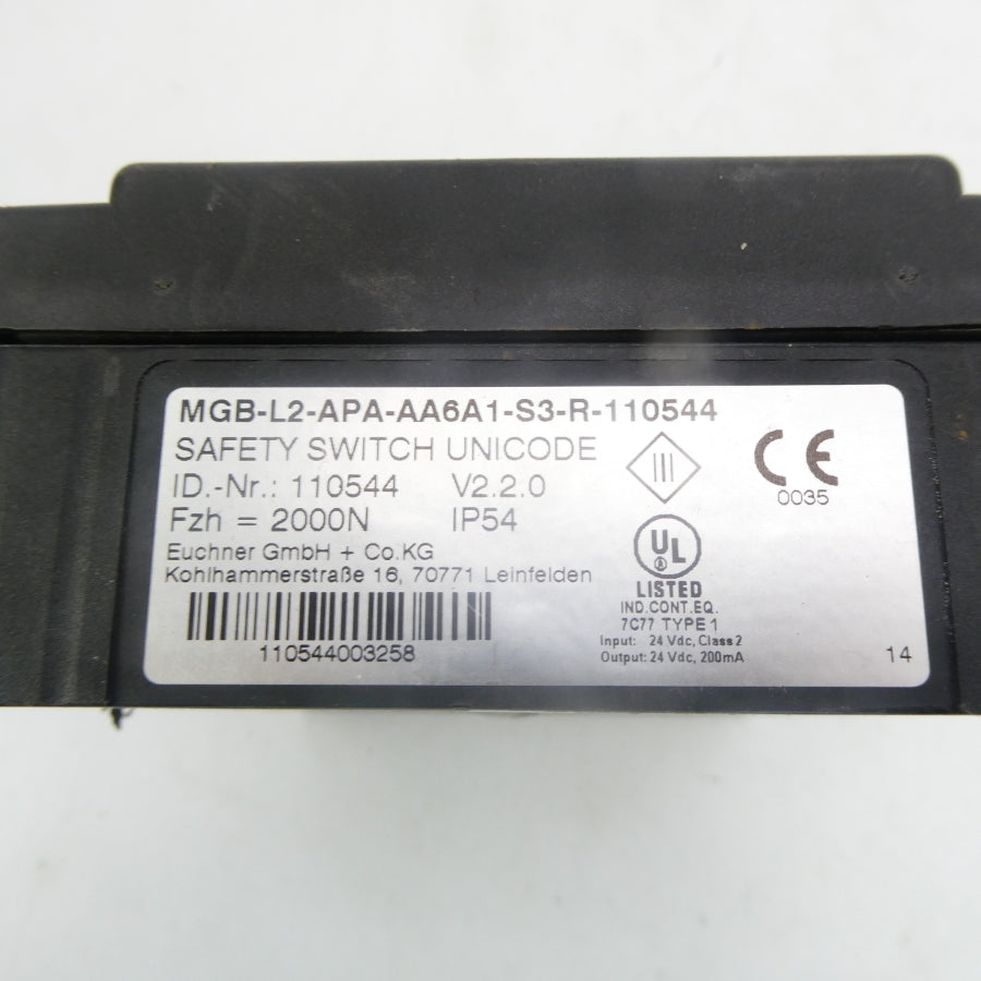 EUCHNER MGB-L2-APA-AA6A1-S3-R-110544 110544 NSNP