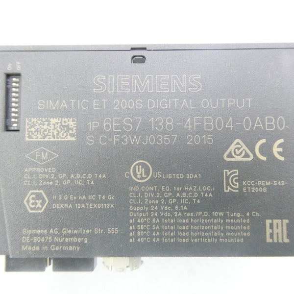 SIEMENS 6ES7138-4FB04-0AB0 24VDC 2A NSNP