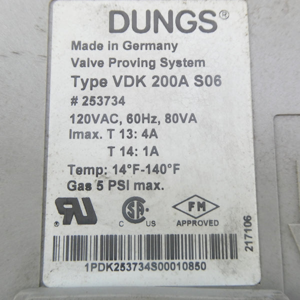 DUNGS VDK200AS06 120VAC 4A NSNP