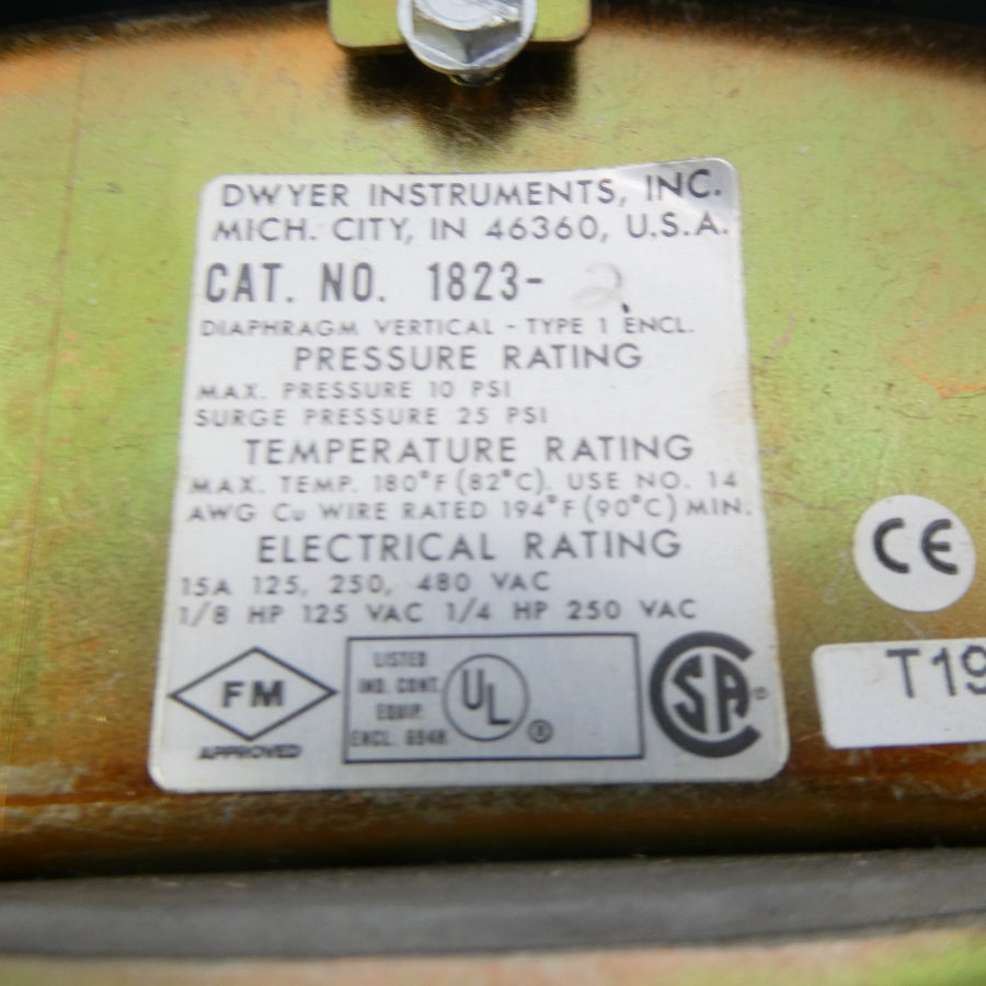 DWYER 1823-2 480VAC 15A 25PSI NSMP