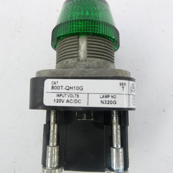ALLEN BRADLEY 800T-QH10G SER. T 120VAC/DC NSNP