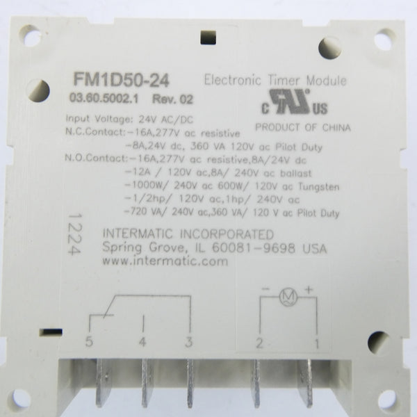 INTERMATIC FM1D50-24U 24VAC/DC REV. 02 NSMP