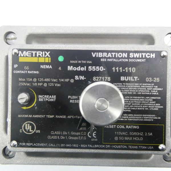 METRIX 5550-111-110 125-480VAC 15A NSMP