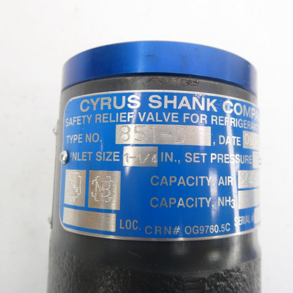 CYRUS SHANK 851-D 1-1/4" NSMP