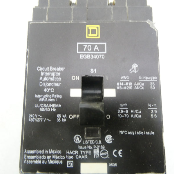 SQUARE D EGB34070 240V 70A NSNP
