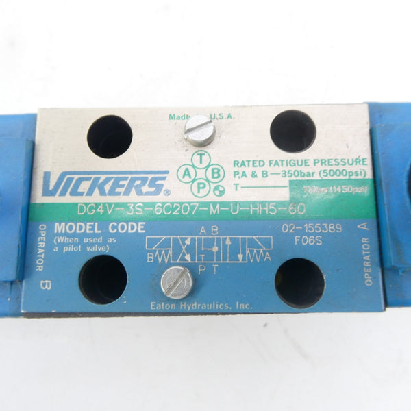 VICKERS DG4V-3S-6C207-M-U-HH5-60 02-155389 24VDC 5000PSI NSNP