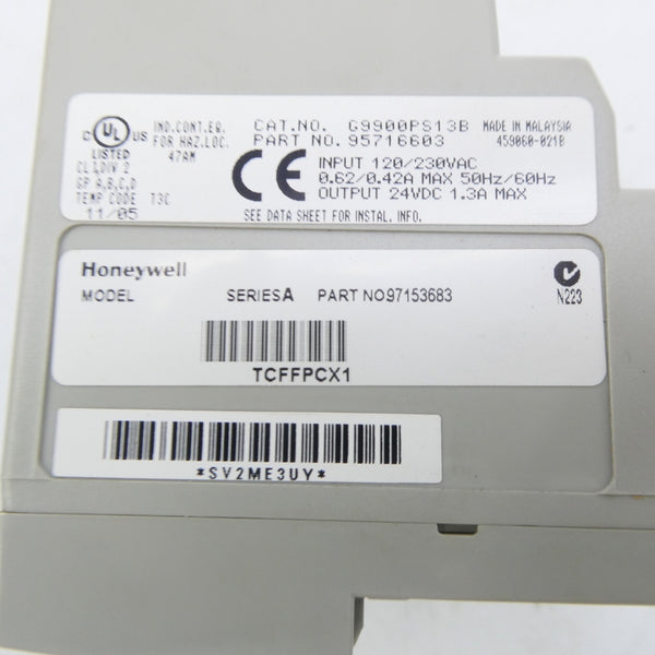 HONEYWELL TCFFPCX1 SER. A 120/230VAC 0.62/0.42A NSMP