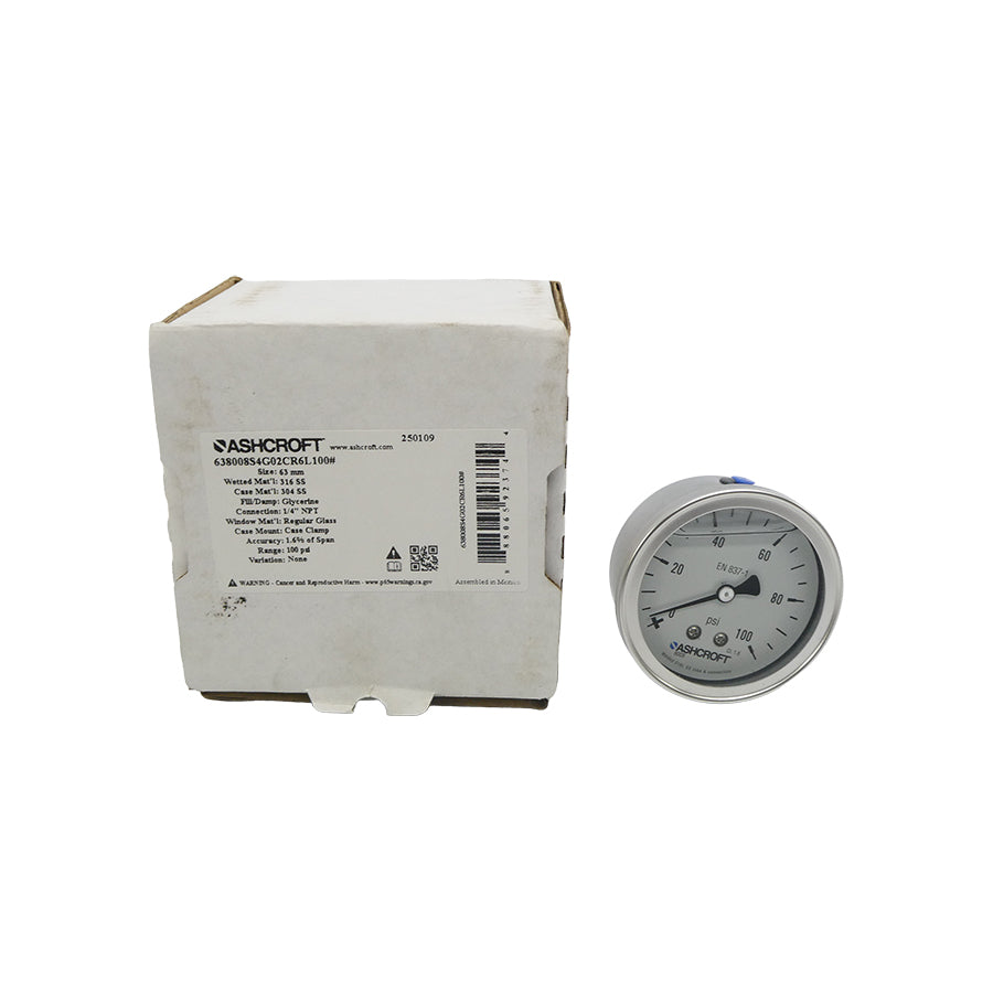 ASHCROFT 638008S4G02CR6L100# 100PSI NSMP