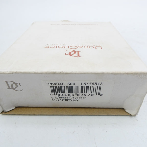 DURACHOICE PB404L-500 0-500PSI NSMP