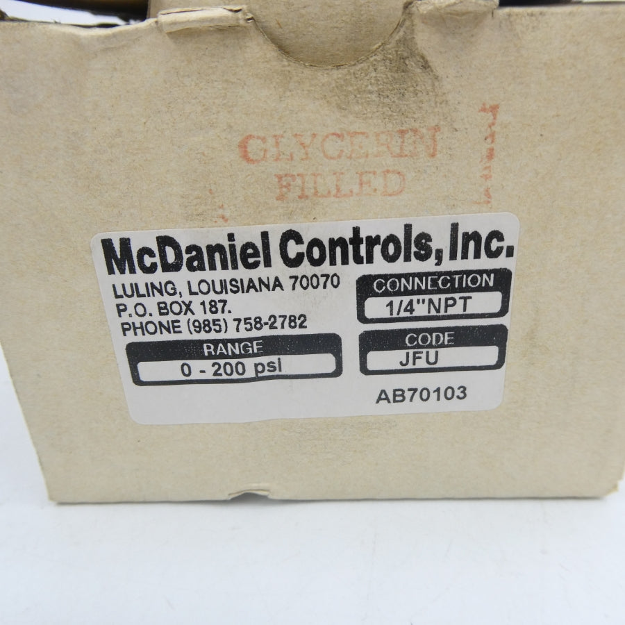 MCDANIEL CONTROLS AB70103 0-200PSI NSMP