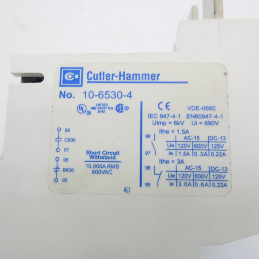CUTLER HAMMER 10-6530-4 600VAC 0.3A NSMP