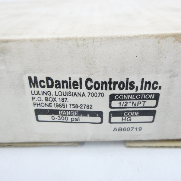 MCDANIEL CONTROLS AB60719 0-300PSI NSMP