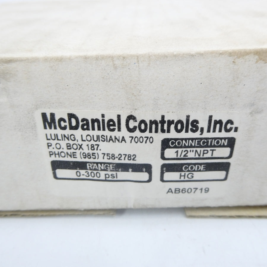 MCDANIEL CONTROLS AB60719 0-300PSI NSMP