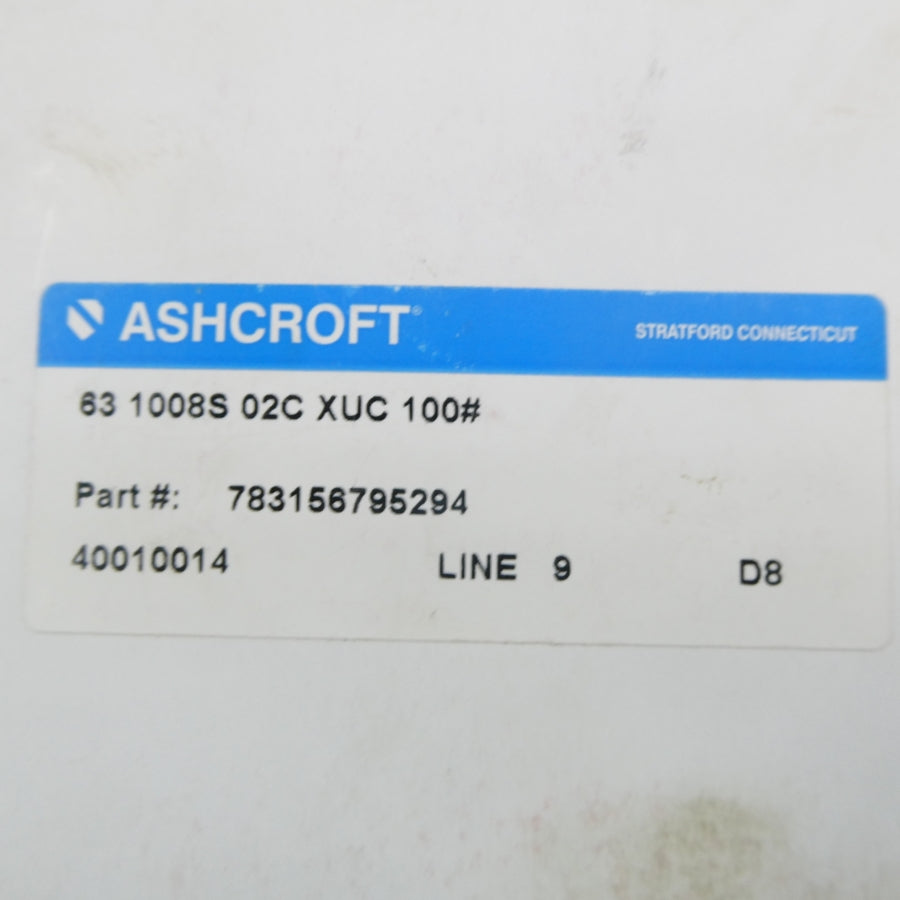 ASHCROFT 631008S02CXUC100# 100PSI NSMP