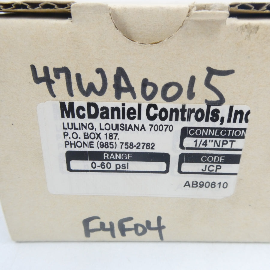 MCDANIEL CONTROLS AB90610 0-60PSI NSMP