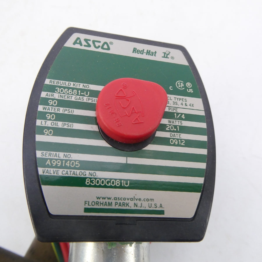 ASCO 8300G081U 120V 90PSI 1/4" NSMP