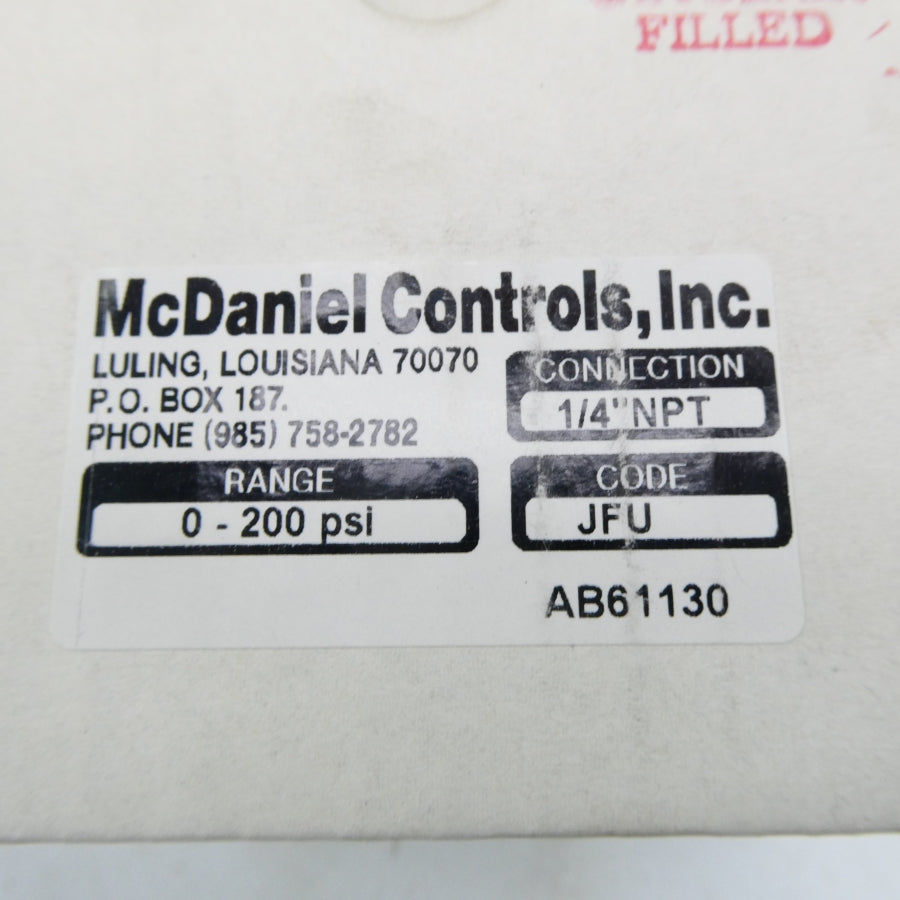 MCDANIEL CONTROLS AB61130 0-200PSI NSMP