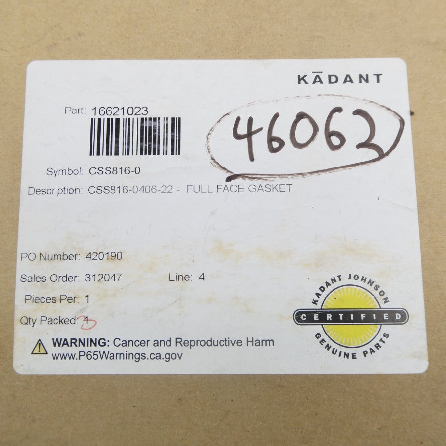 KADANT 16621023 CSS816-0406-22 NSFS