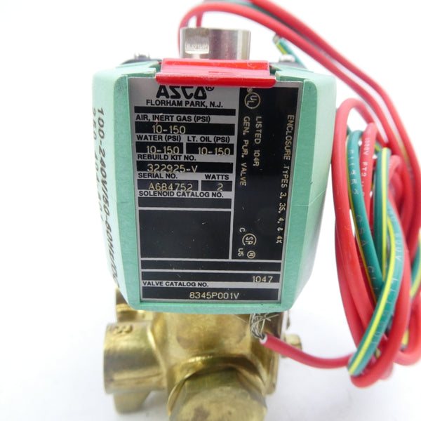 ASCO 8345P001V 100-240V 10-150PSI NSNP