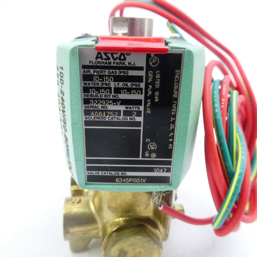 ASCO 8345P001V 100-240V 10-150PSI NSNP