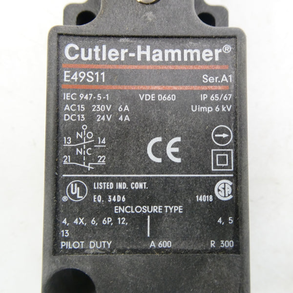 CUTLER HAMMER E49S11AP1 SER. A1 230V 6A NSNP