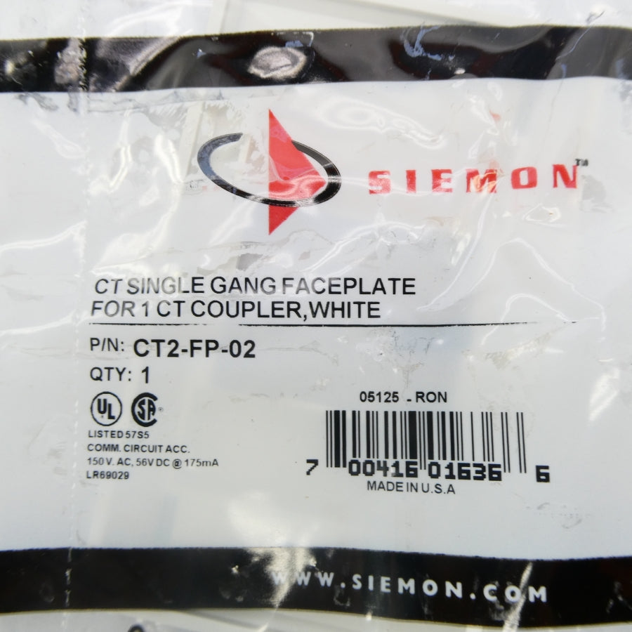 SIEMON CT2-FP-02 150VAC (PKG OF 4) NSMP