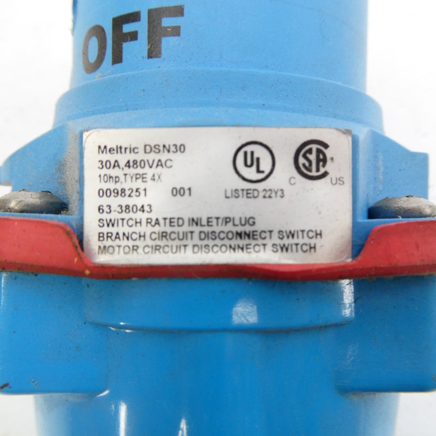 MELTRIC 63-38043 480VAC 30A UNMP
