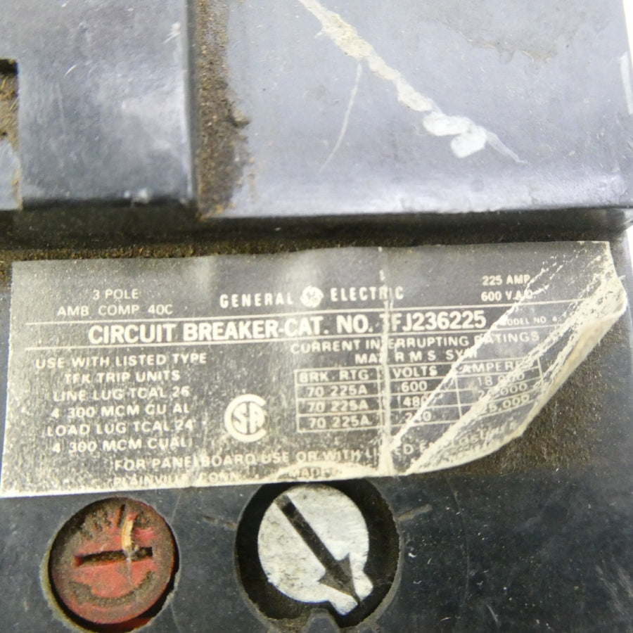 GENERAL ELECTRIC TFJ236225 600VAC 225A NSNP