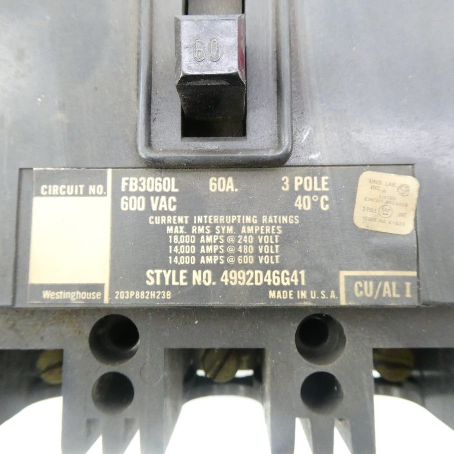 WESTINGHOUSE FB3060L 600VAC 60A NSNP
