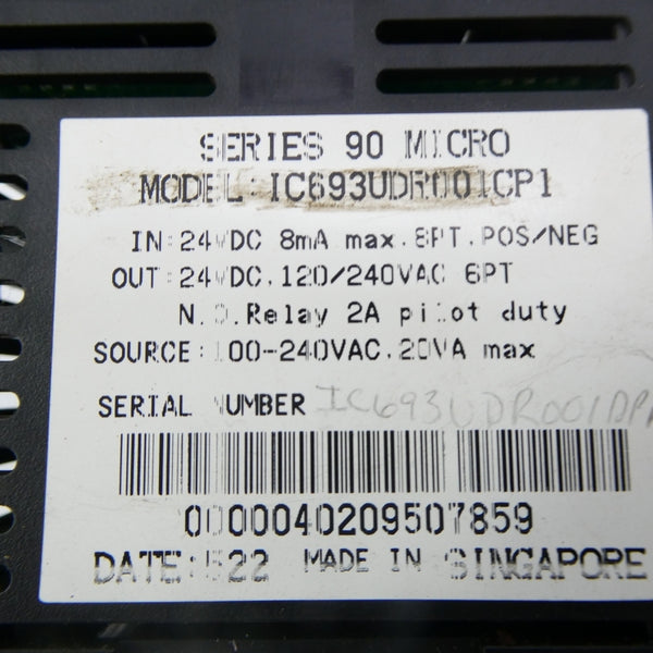 GE FANUC IC693UDR001CP1 24VDC NSNP