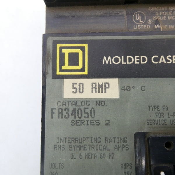 SQUARE D FA34050 SER. 2 480V 50A NSNP