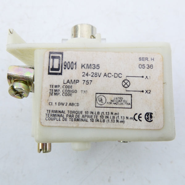 SQUARE D 9001KM35 SER. H 24-28VAC-DC (NO BULB) NSNP