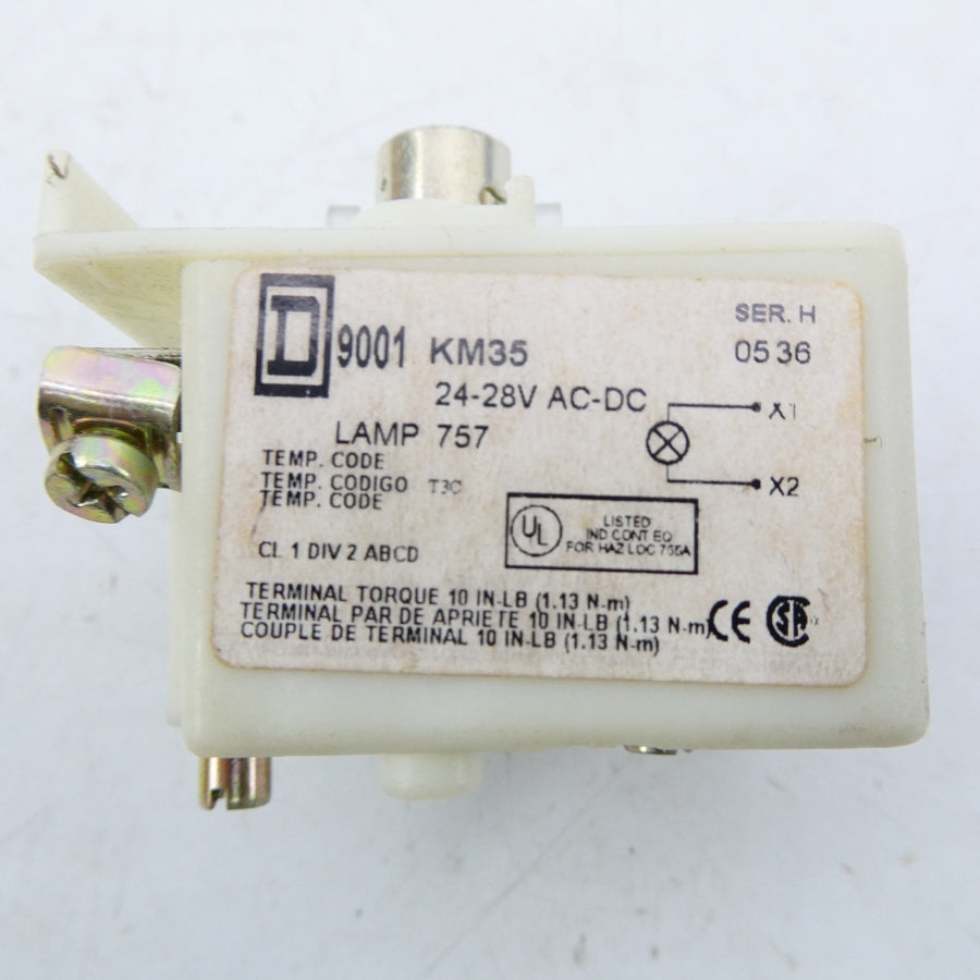 SQUARE D 9001KM35 SER. H 24-28VAC-DC (NO BULB) NSNP