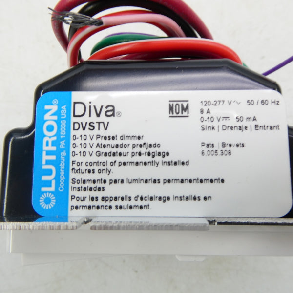 LUTRON DVSTV-WH 120-277V 8A NSMP