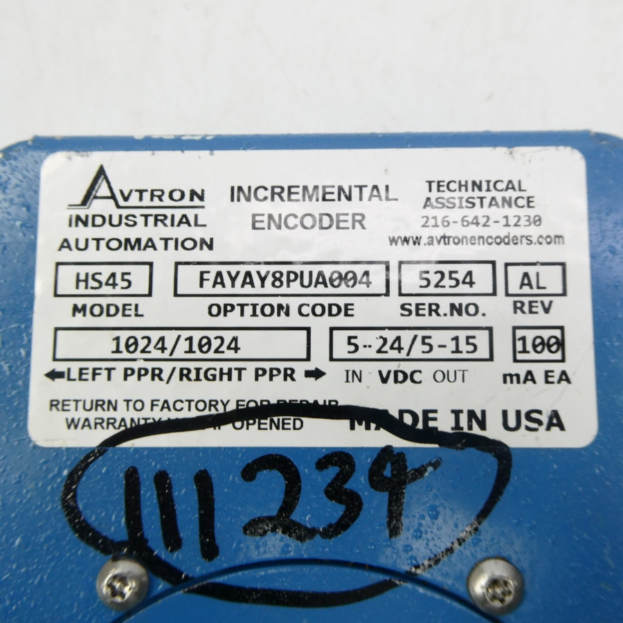 AVTRON INDUSTRIAL AUTOMATION HS45FAYA8PUA004 5-24VDC UNMP
