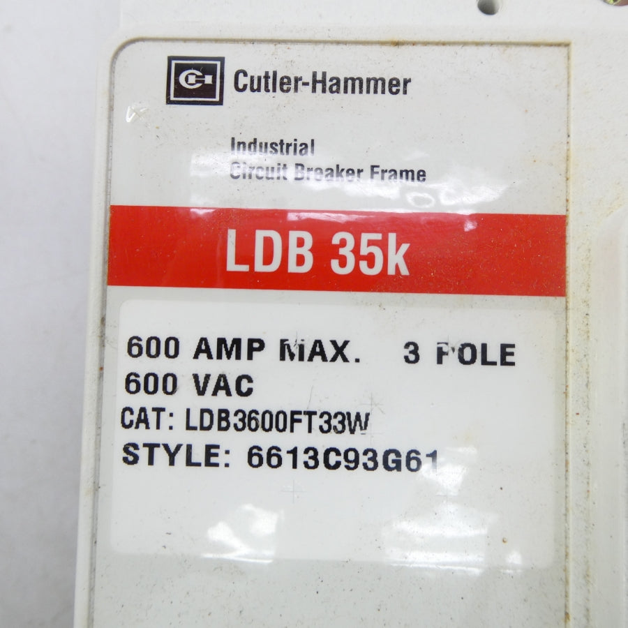 CUTLER HAMMER LDB3600FT33W 6613C93G61 SER. C 600VAC 600A NSMP