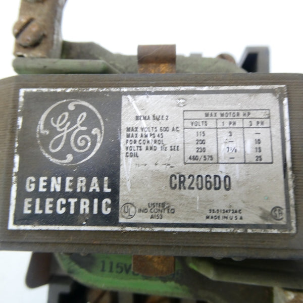 GENERAL ELECTRIC CR206D0 95/115V 45A UNMP