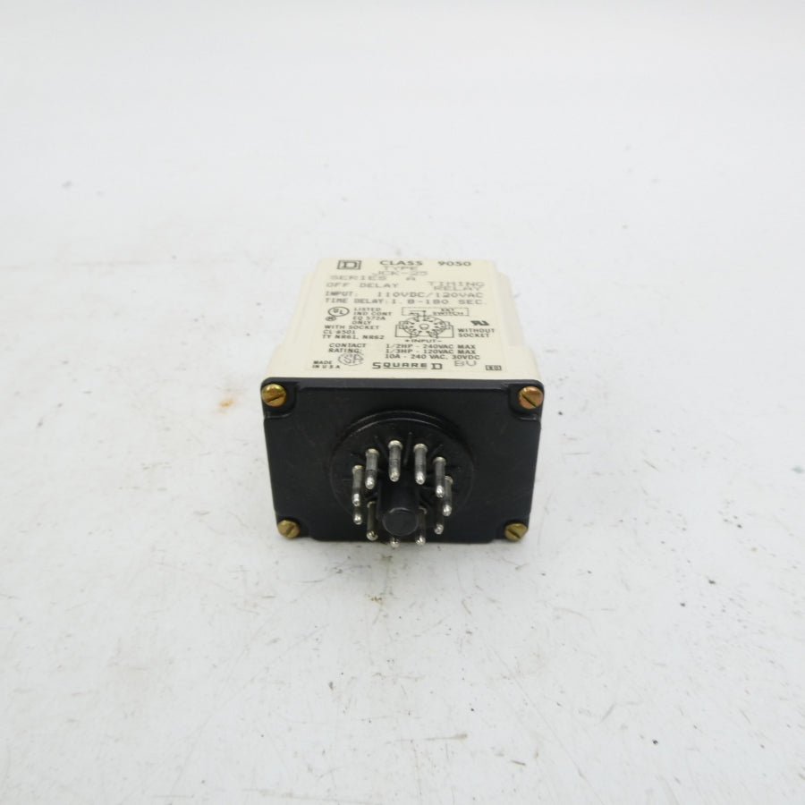 SQUARE D 9050JCK-25 SER. A 120VAC 10A 1.8-180S NSMP