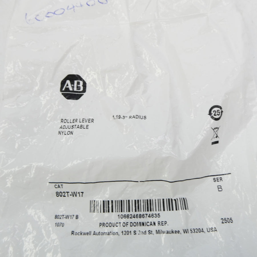 ALLEN BRADLEY 802T-W17 SER. B 1.19-3" NSMP