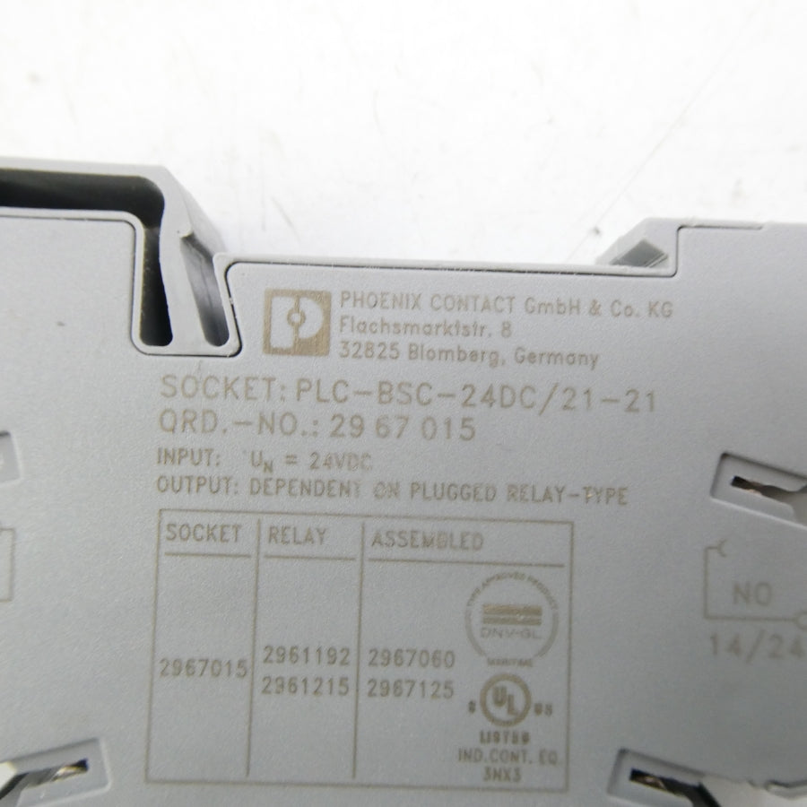 PHOENIX CONTACT PLC-BSC-24DC/21-21 2967015 24VDC (GREY) NSNP