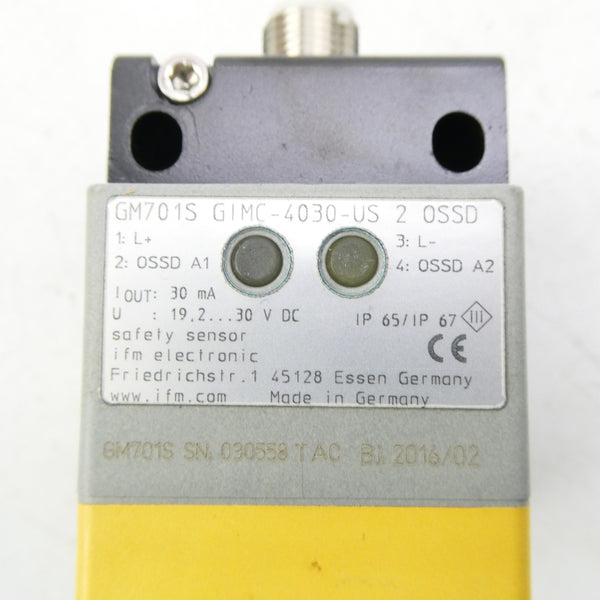 IFM EFECTOR GM701S GIMC-4030-US2OSSD 19.2-30VDC NSNP