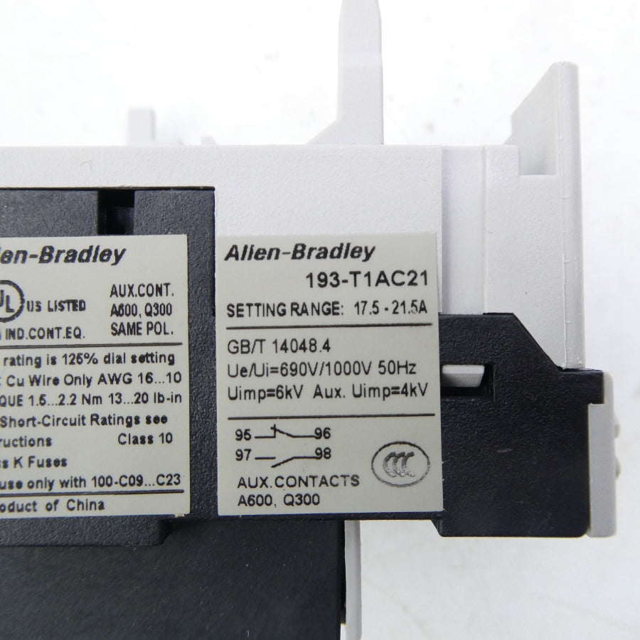 ALLEN BRADLEY 193-T1AC21 SER. A 690V 17.5-21.5A NSNP