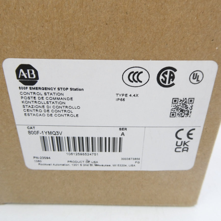 ALLEN BRADLEY 800F-1YMQ3V SER. A (BR/WH) NSMP